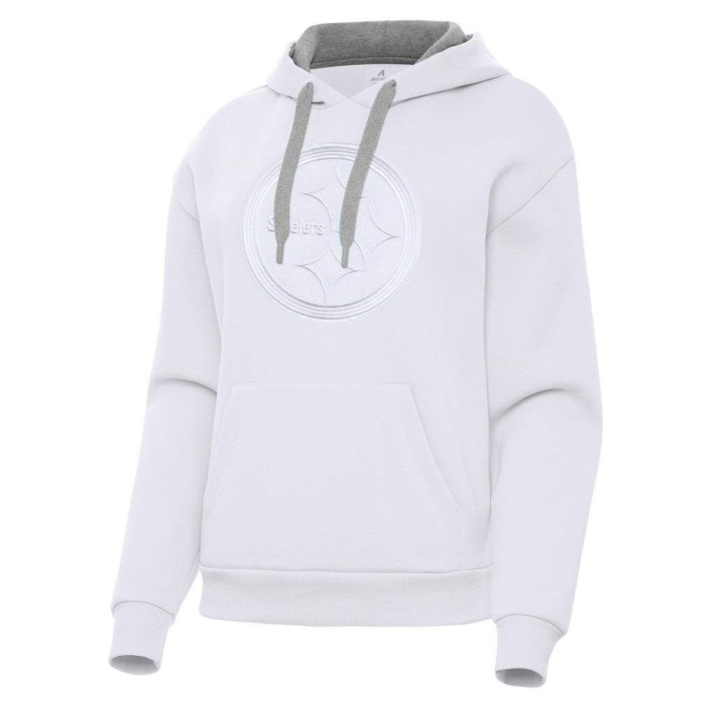Pittsburgh Steelers Antigua Women's Victory Pullover Hoodie - White on sale