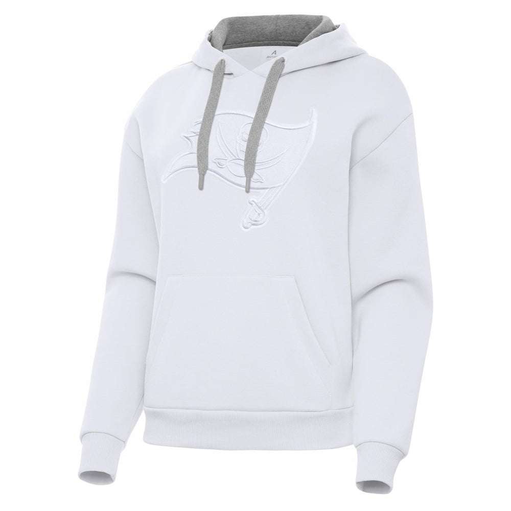 Tampa Bay Buccaneers Antigua Women's Victory Pullover Hoodie - White on sale