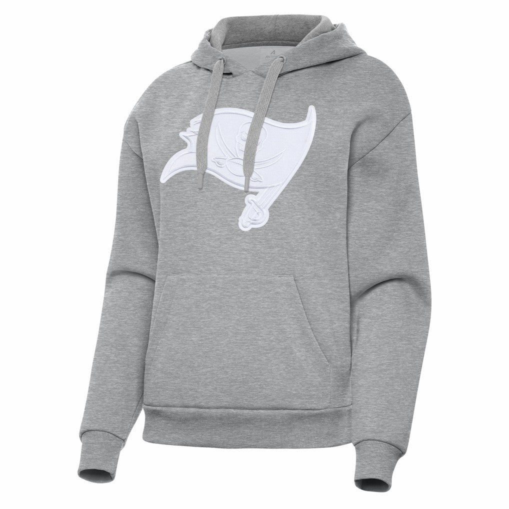 Tampa Bay Buccaneers Antigua Women's Victory Pullover Hoodie - Heather Gray on sale