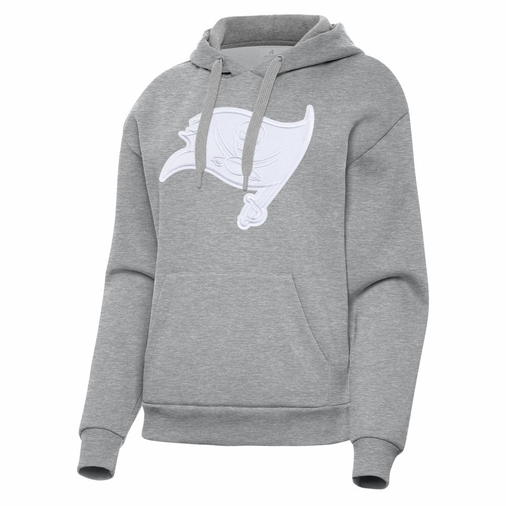 Tampa Bay Buccaneers Antigua Women's Victory Pullover Hoodie - Heather Gray on sale