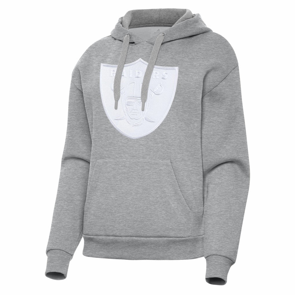 Las Vegas Raiders Antigua Women's Victory Pullover Hoodie - Heather Gray online