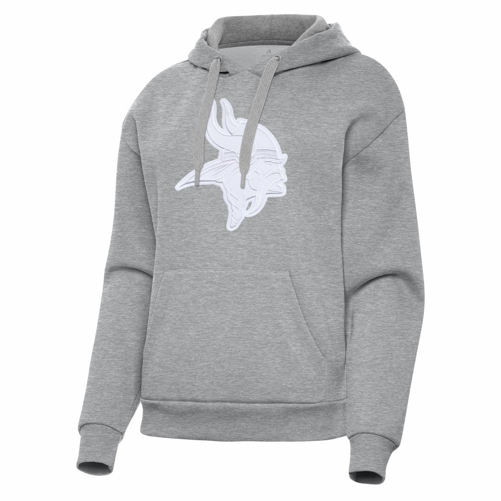Minnesota Vikings Antigua Women's Victory Pullover Hoodie - Heather Gray cheap