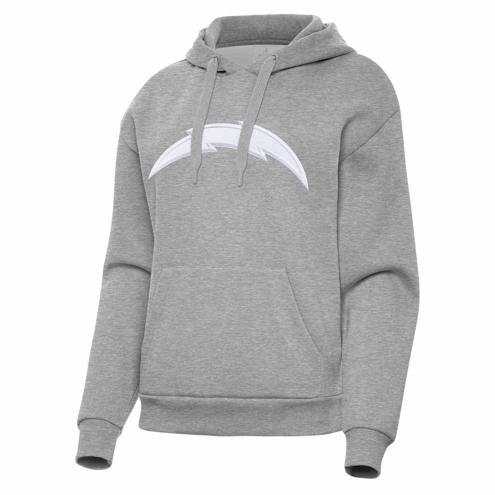 Los Angeles Chargers Antigua Women's Victory Pullover Hoodie - Heather Gray on sale