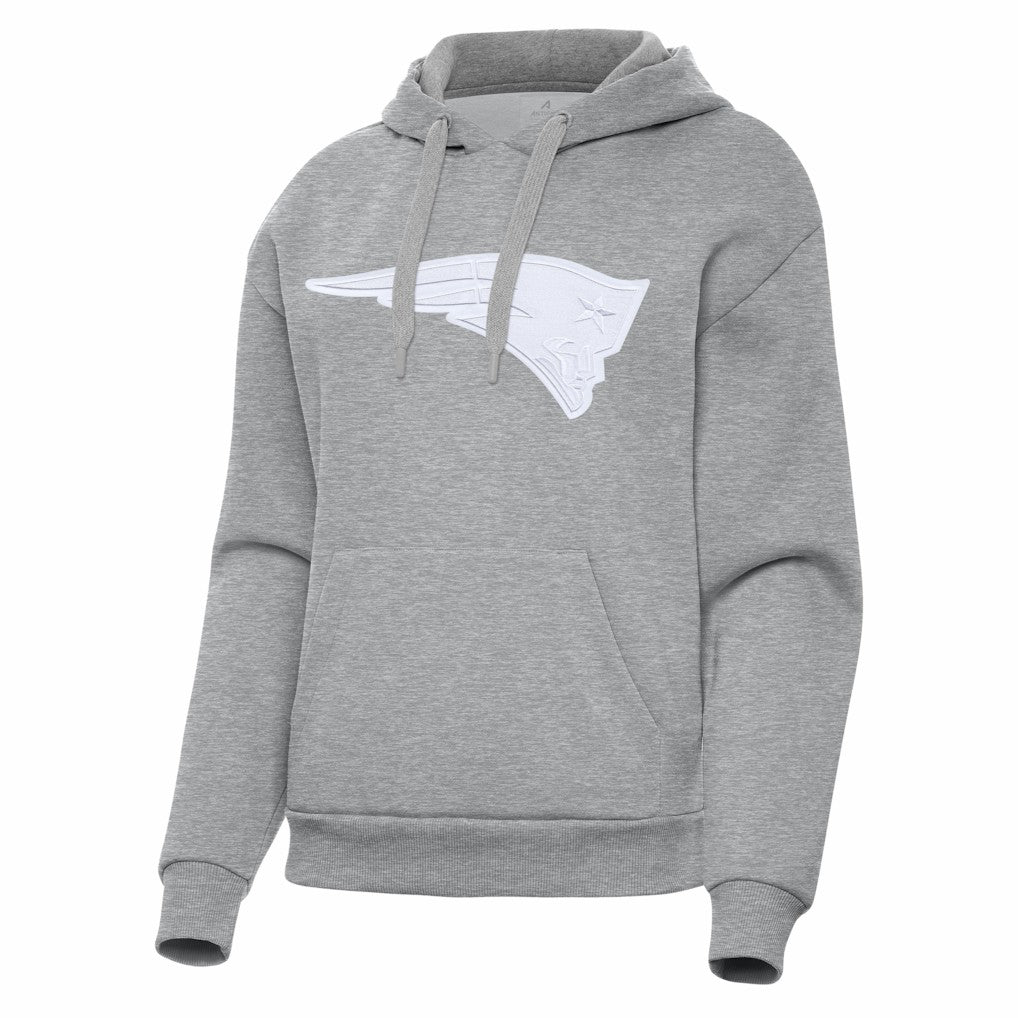 New England Patriots Antigua Women's Victory Pullover Hoodie - Heather Gray online