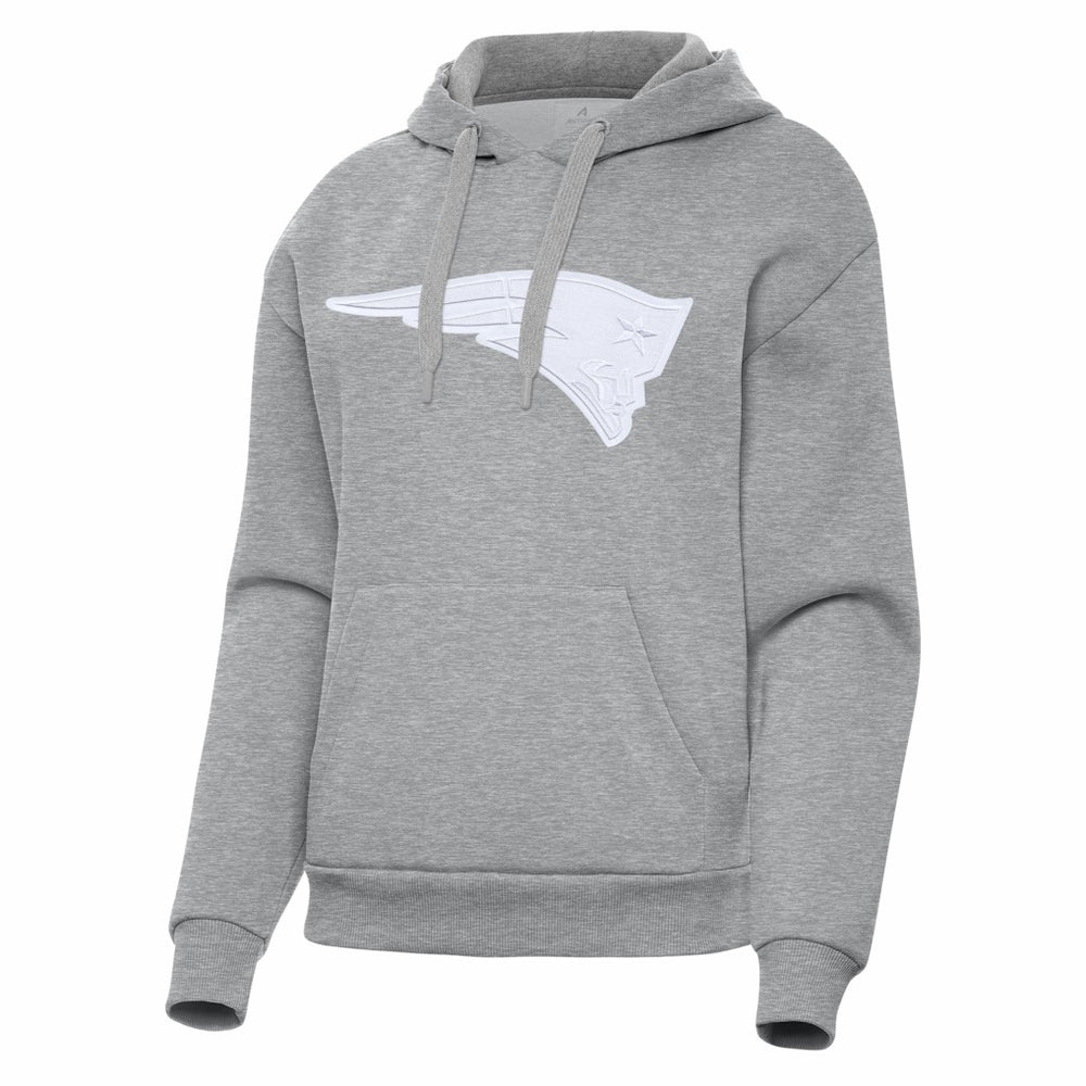 New England Patriots Antigua Women's Victory Pullover Hoodie - Heather Gray online