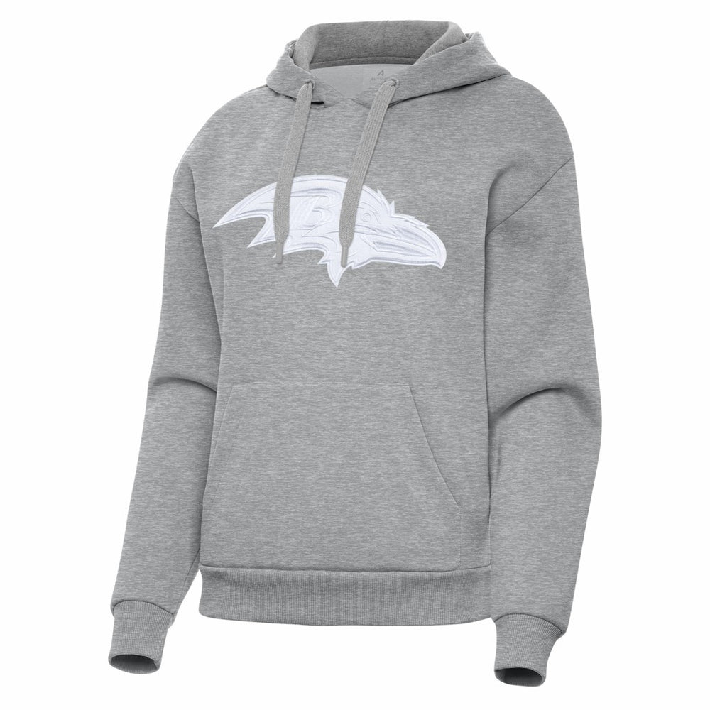 Baltimore Ravens Antigua Women's Victory Pullover Hoodie - Heather Gray cheap