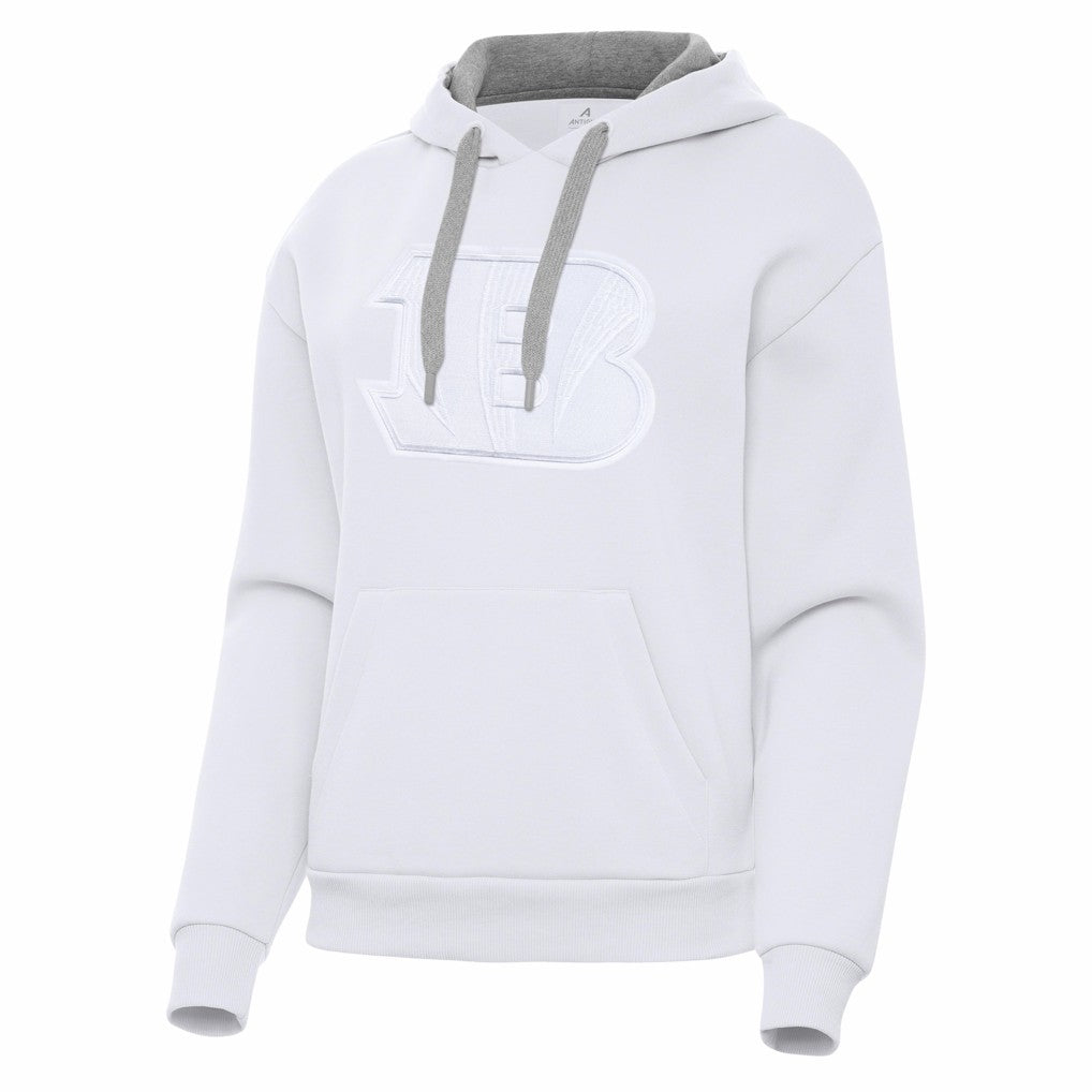 Cincinnati Bengals Antigua Women's Victory Pullover Hoodie - White on sale