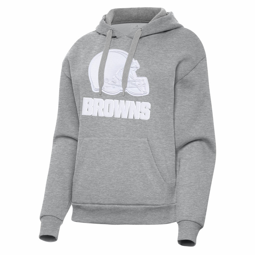 Cleveland Browns Antigua Women's Victory Pullover Hoodie - Heather Gray online