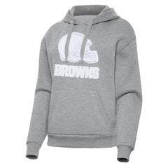 Cleveland Browns Antigua Women's Victory Pullover Hoodie - Heather Gray online