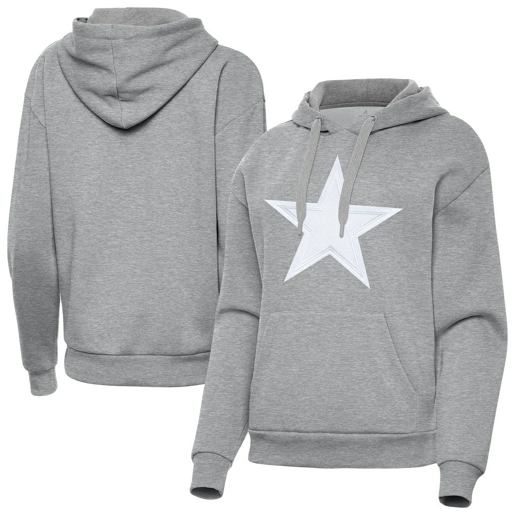 Dallas Cowboys Antigua Women's Victory Pullover Hoodie - Heather Gray for sale