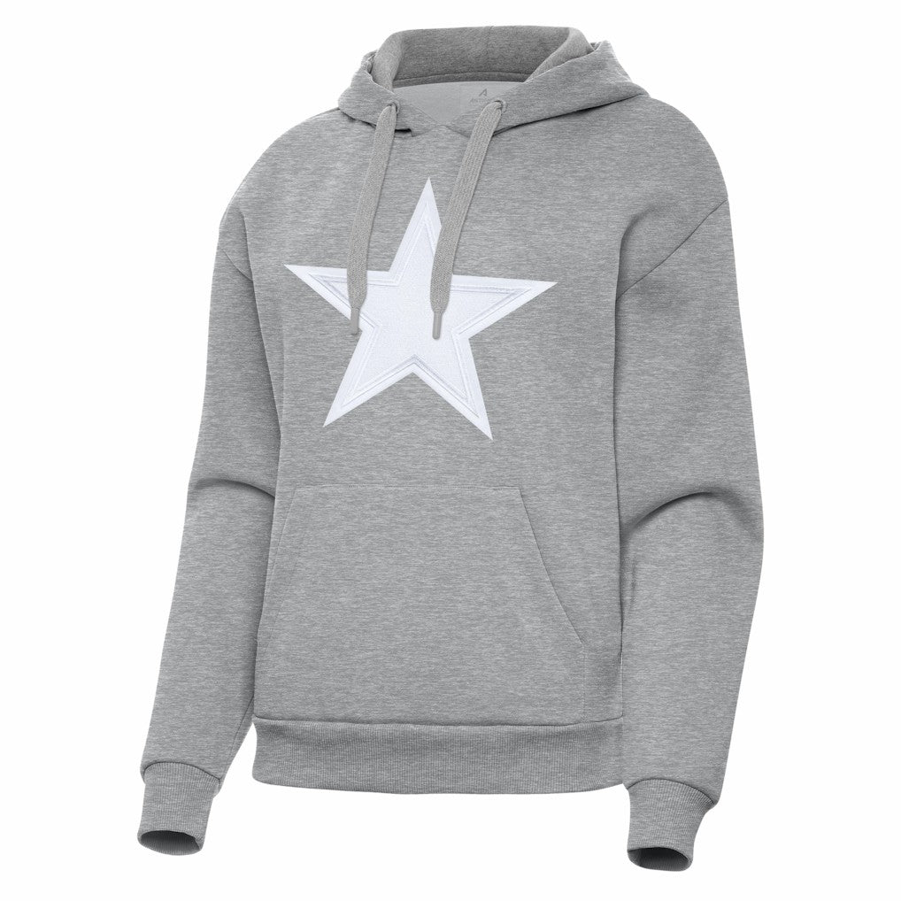 Dallas Cowboys Antigua Women's Victory Pullover Hoodie - Heather Gray for sale