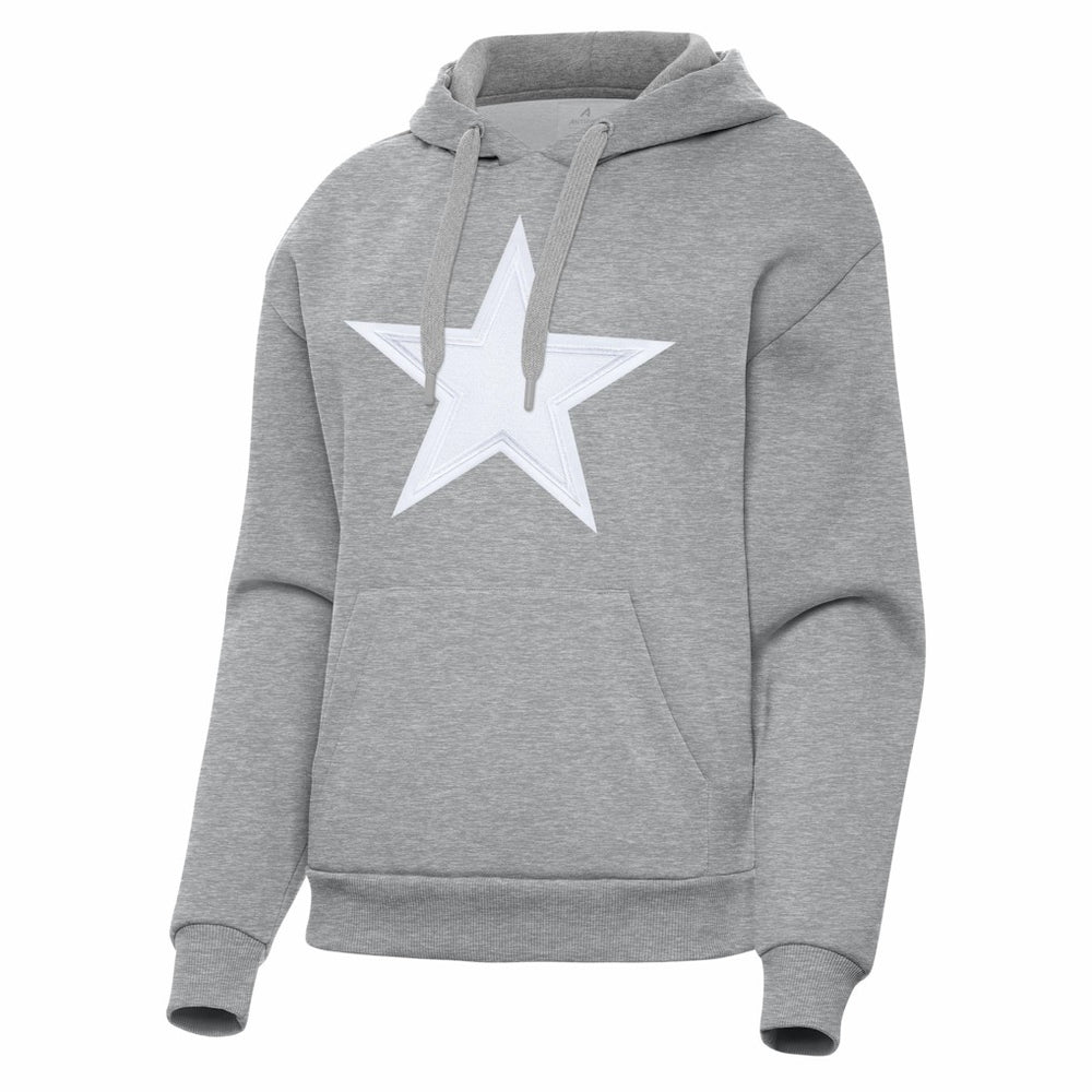 Dallas Cowboys Antigua Women's Victory Pullover Hoodie - Heather Gray for sale