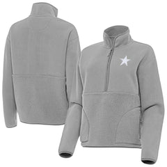 Dallas Cowboys Antigua Women's Figure Half-Zip Sweatshirt - Gray on sale