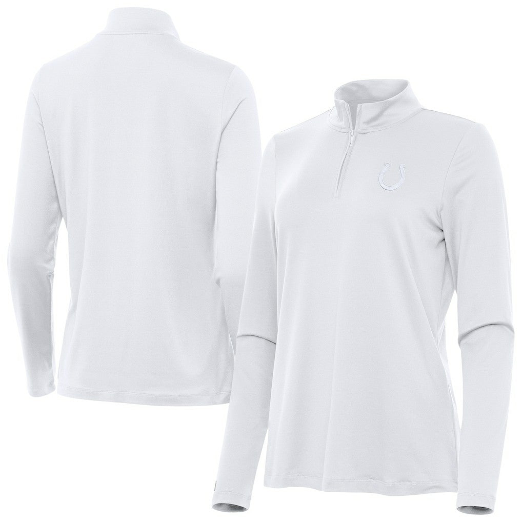 Indianapolis Colts Antigua Women's Reprocess Quarter-Zip Top - White discount