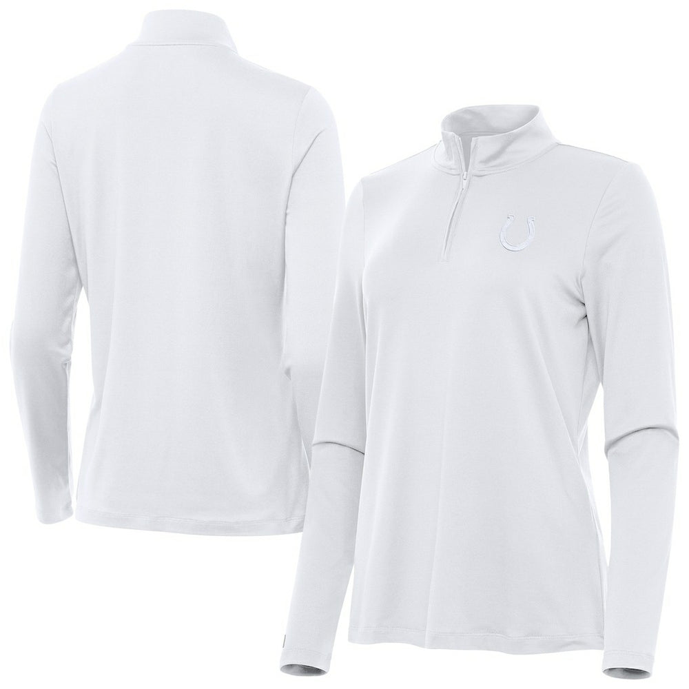 Indianapolis Colts Antigua Women's Reprocess Quarter-Zip Top - White discount