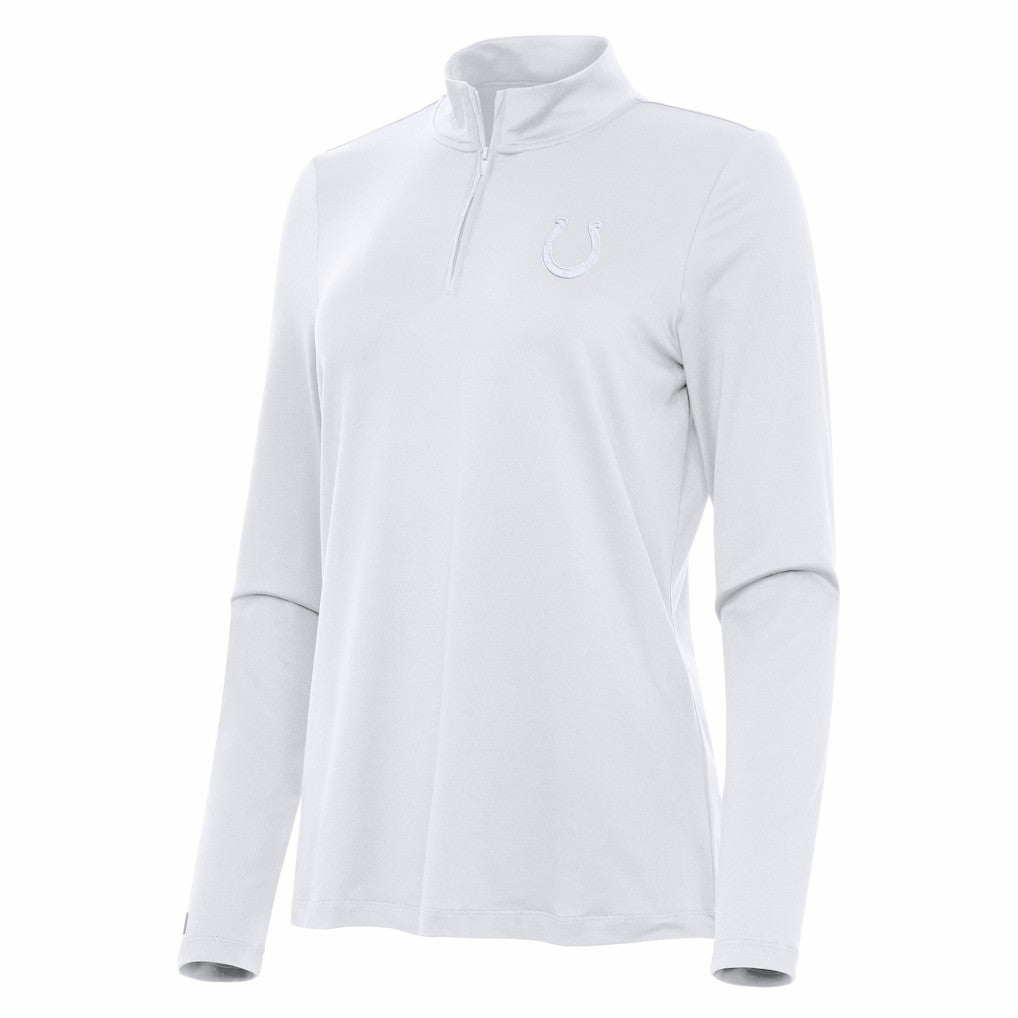 Indianapolis Colts Antigua Women's Reprocess Quarter-Zip Top - White discount
