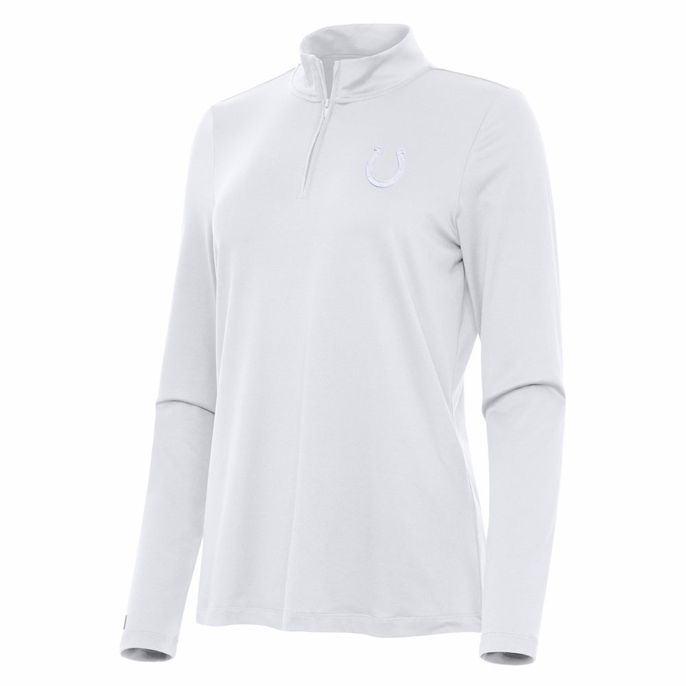 Indianapolis Colts Antigua Women's Reprocess Quarter-Zip Top - White discount