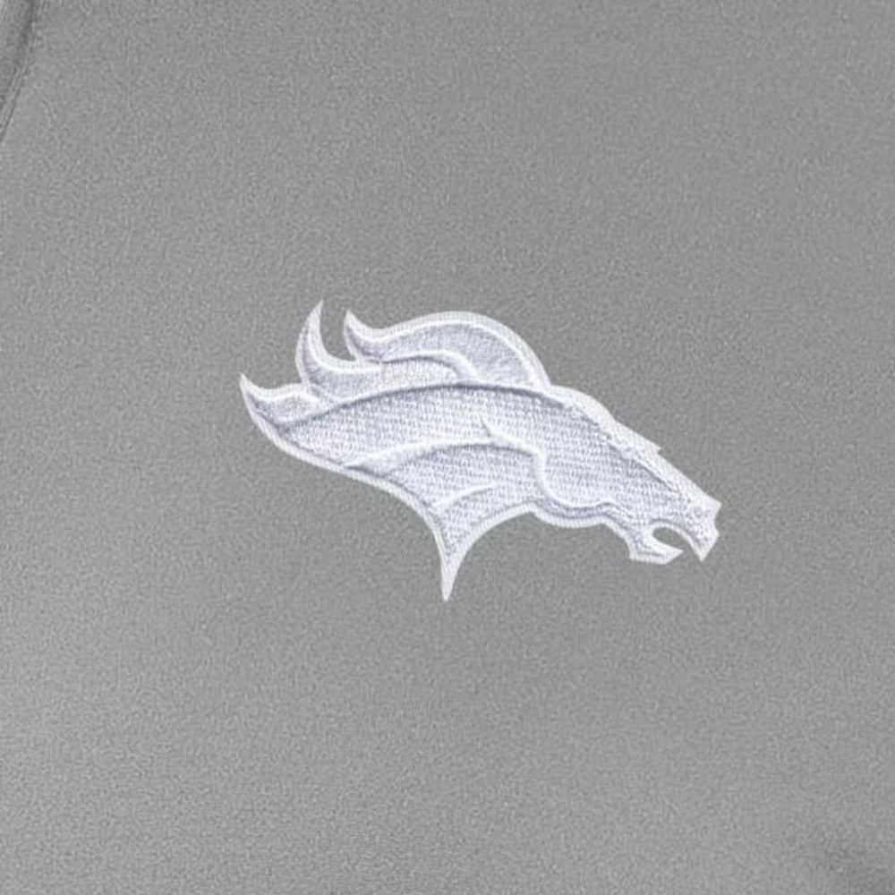 Denver Broncos Antigua Women's Reprocess Quarter-Zip Top - Gray discount