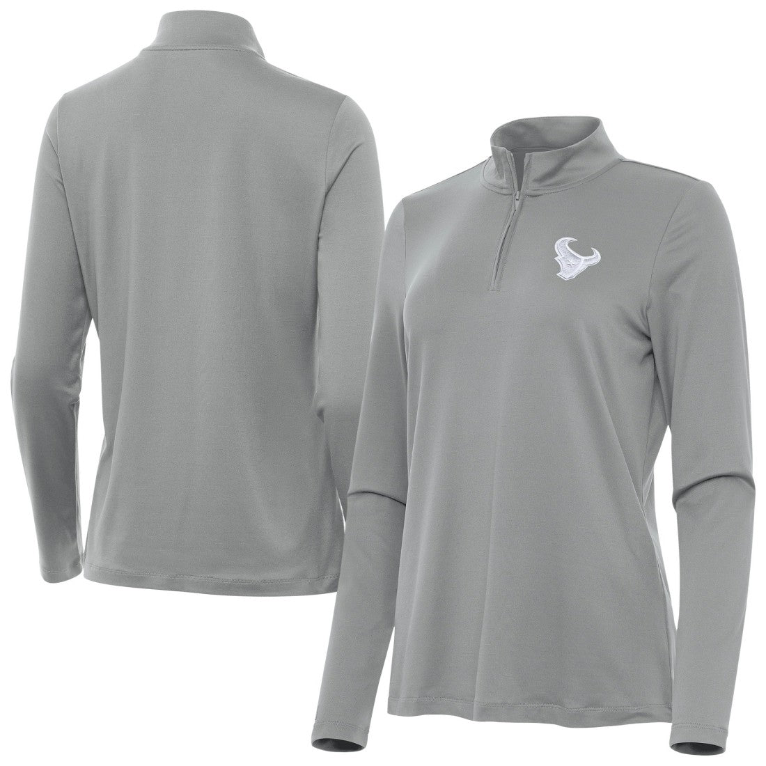 Houston Texans Antigua Women's Reprocess Quarter-Zip Top - Gray online