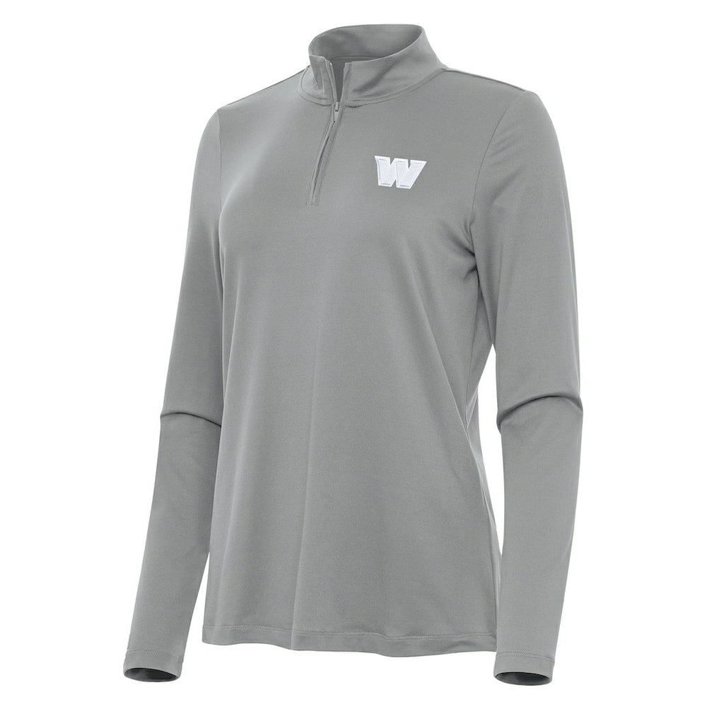 Washington Commanders Antigua Women's Reprocess Quarter-Zip Top - Gray on sale