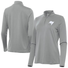 Tampa Bay Buccaneers Antigua Women's Reprocess Quarter-Zip Top - Gray on sale