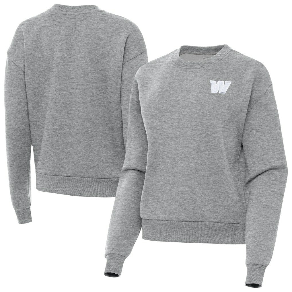 Washington Commanders Antigua Women's Victory Crew Pullover Sweatshirt - Heather Gray on sale