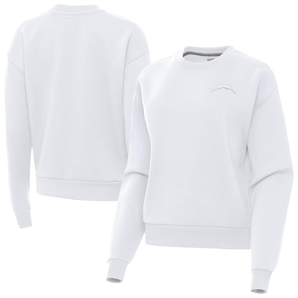 Los Angeles Chargers Antigua Women's Victory Crew Pullover Sweatshirt - White outlet