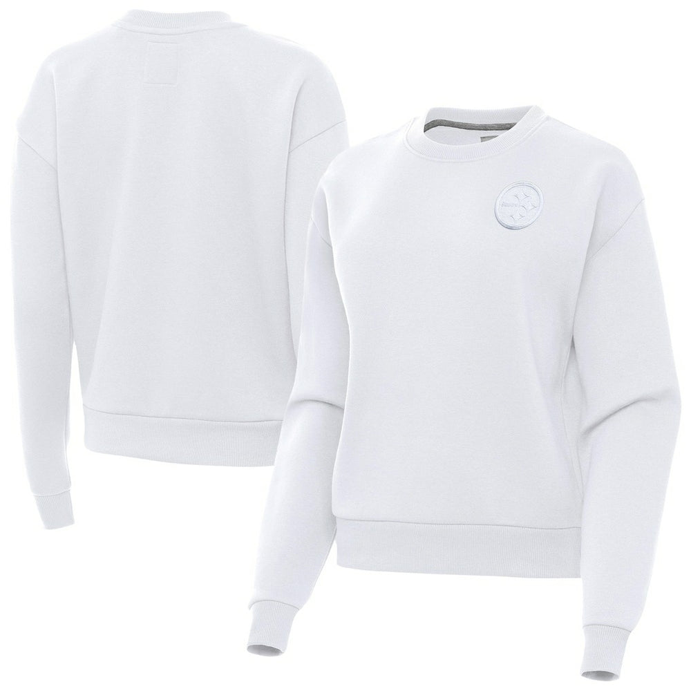 Pittsburgh Steelers Antigua Women's Victory Crew Pullover Sweatshirt - White outlet