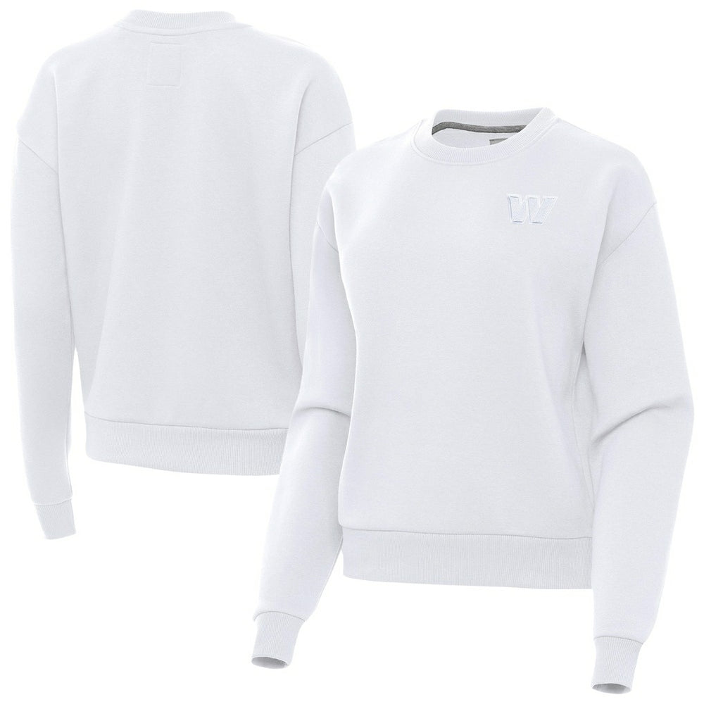 Washington Commanders Antigua Women's Victory Crew Pullover Sweatshirt - White online