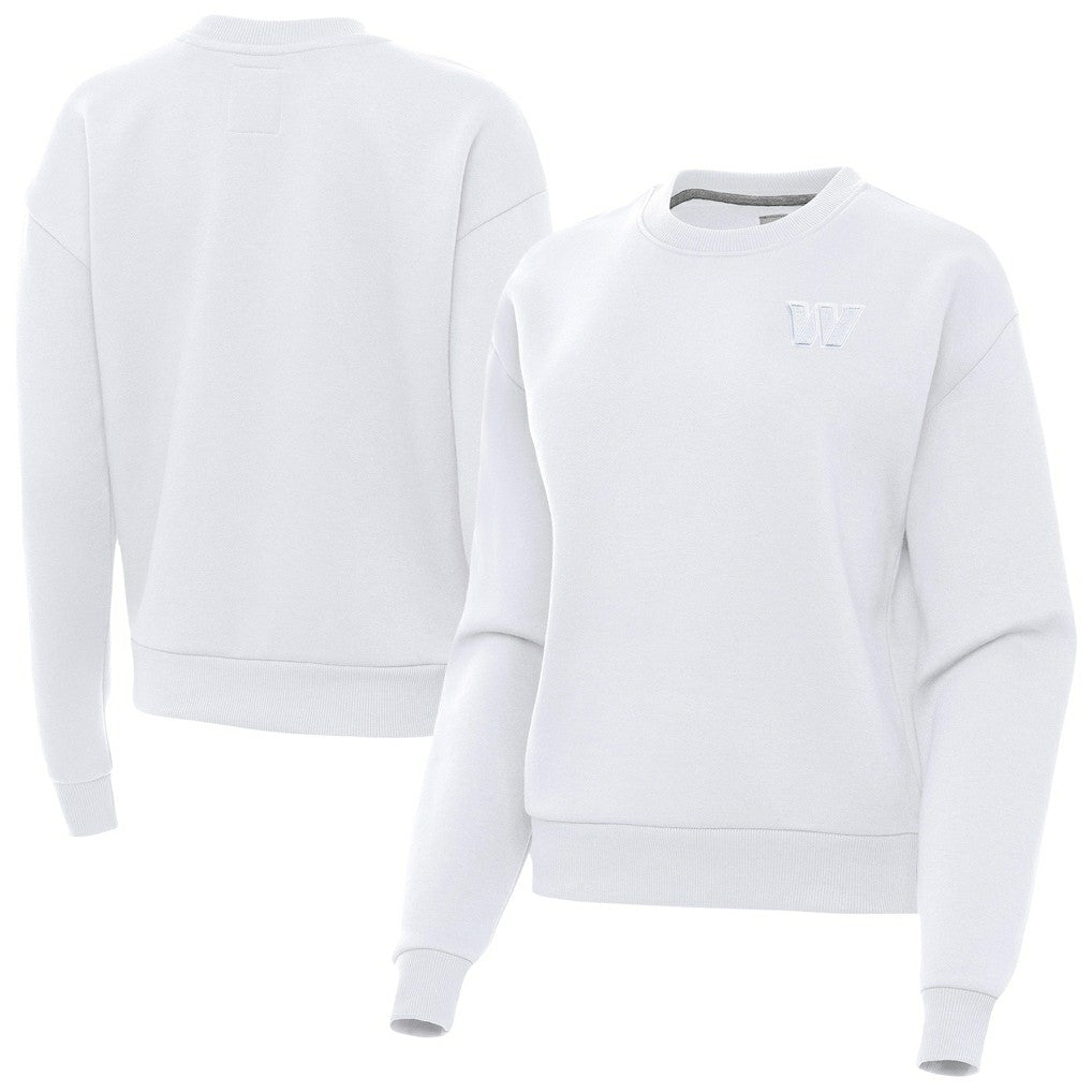 Washington Commanders Antigua Women's Victory Crew Pullover Sweatshirt - White online