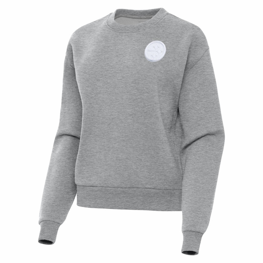 Pittsburgh Steelers Antigua Women's Victory Crew Pullover Sweatshirt - Heather Gray discount