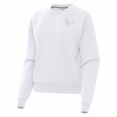 Houston Texans Antigua Women's Victory Crew Pullover Sweatshirt - White online