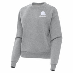Cleveland Browns Antigua Women's Victory Crew Pullover Sweatshirt - Heather Gray on sale