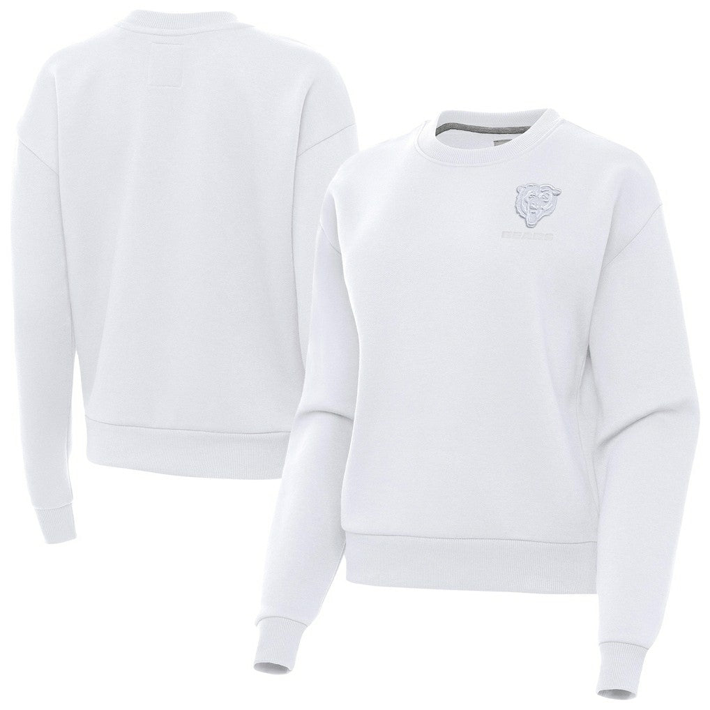 Chicago Bears Antigua Women's Victory Crew Pullover Sweatshirt - White sale
