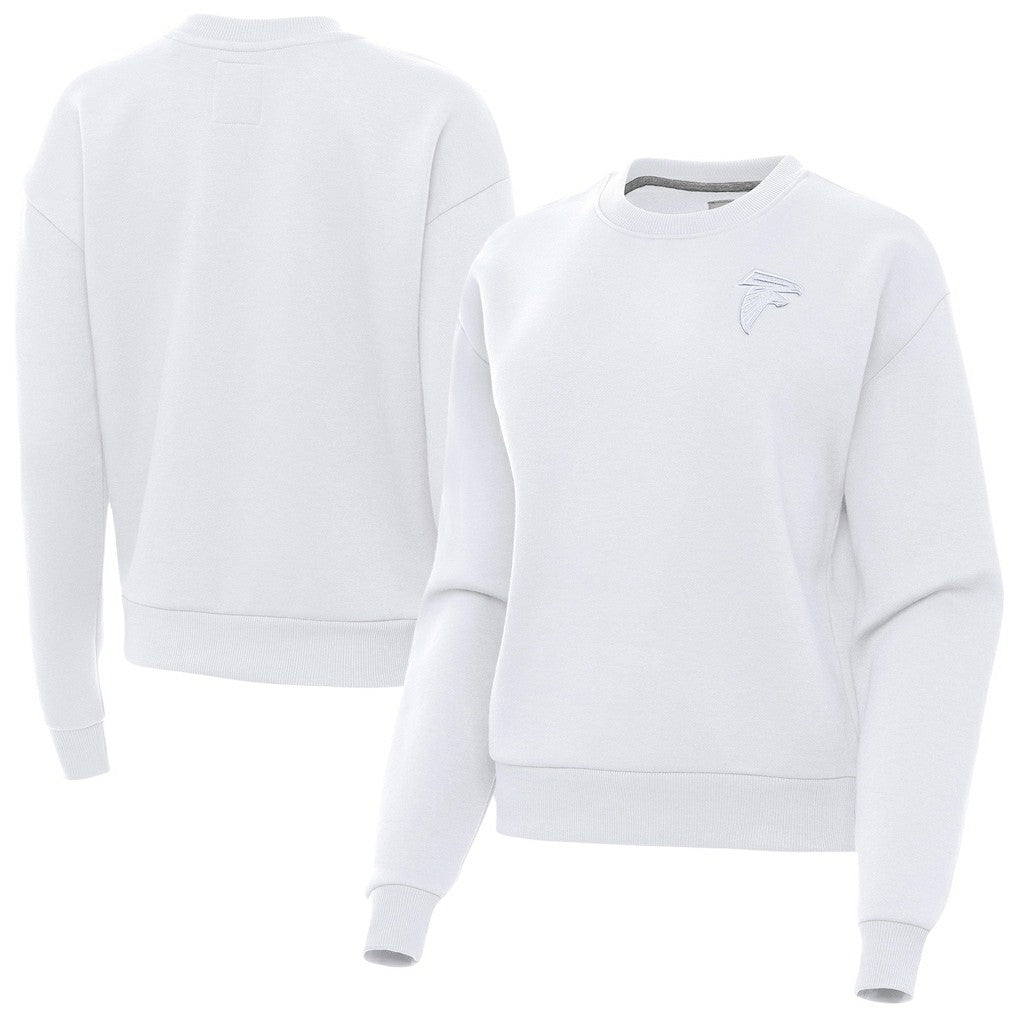 Atlanta Falcons Antigua Women's Victory Crew Pullover Sweatshirt - White sale