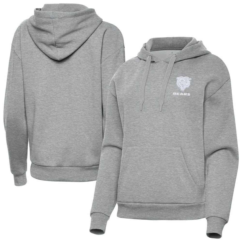 Chicago Bears Antigua Women's Victory Pullover Hoodie - Heather Gray sale