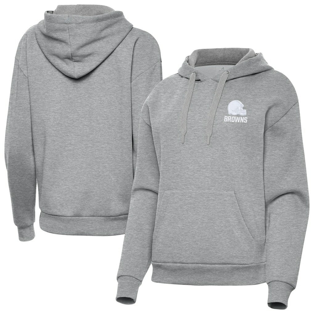 Cleveland Browns Antigua Women's Victory Pullover Hoodie - Heather Gray outlet