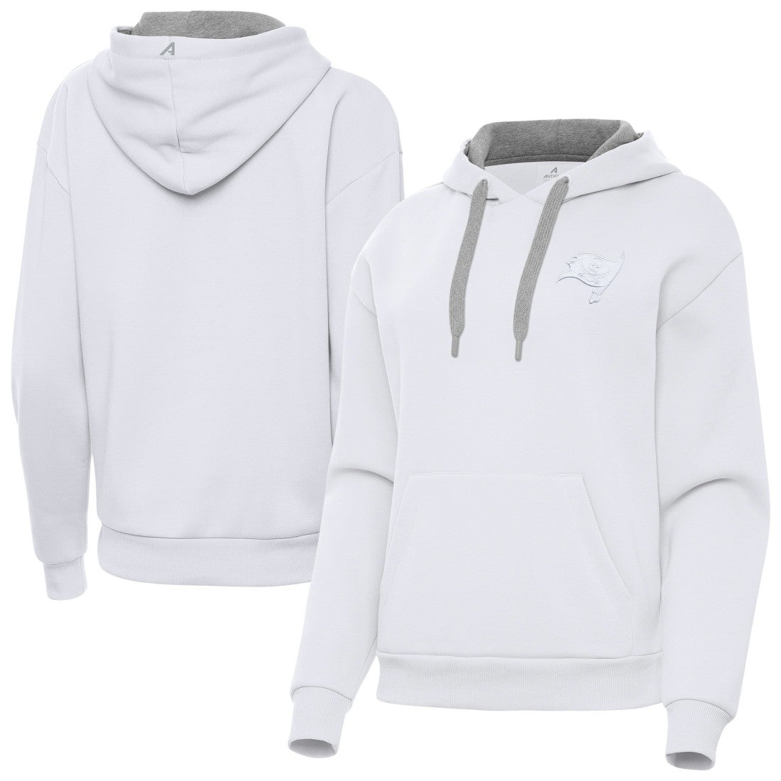 Tampa Bay Buccaneers Antigua Women's Victory Pullover Hoodie - White on sale