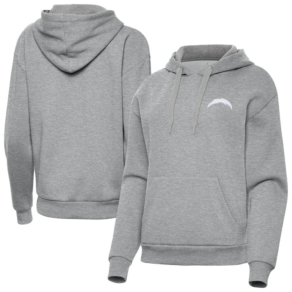 Los Angeles Chargers Antigua Women's Victory Pullover Hoodie - Heather Gray discount