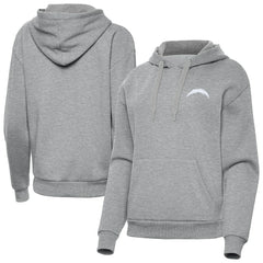 Los Angeles Chargers Antigua Women's Victory Pullover Hoodie - Heather Gray discount