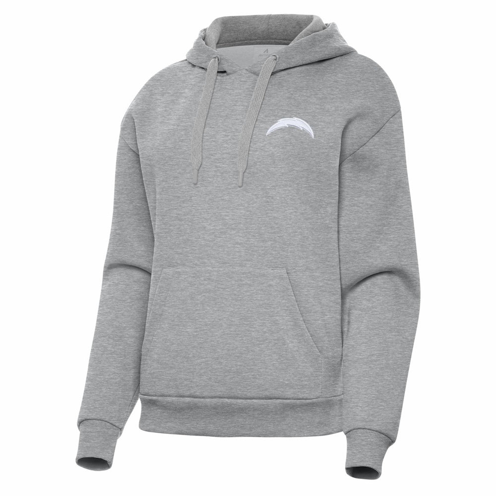 Los Angeles Chargers Antigua Women's Victory Pullover Hoodie - Heather Gray discount