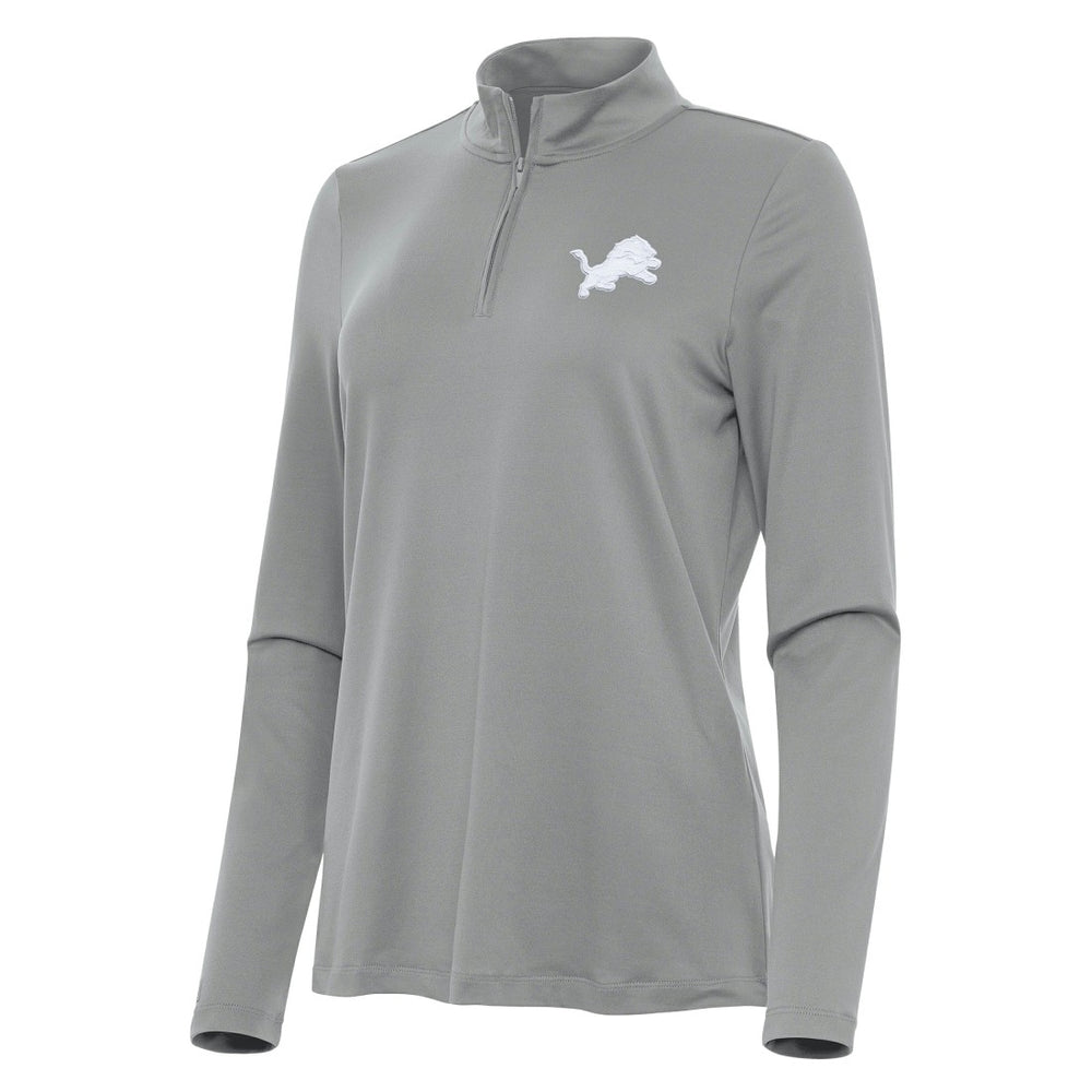 Detroit Lions Antigua Women's Reprocess Quarter-Zip Top - Gray discount