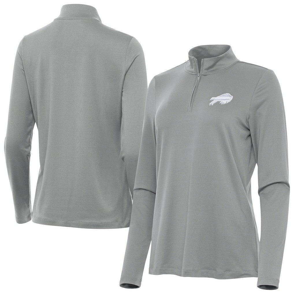 Buffalo Bills Antigua Women's Reprocess Quarter-Zip Top - Gray discount