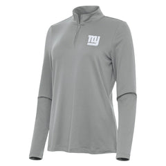 New York Giants Antigua Women's Reprocess Quarter-Zip Top - Gray on sale