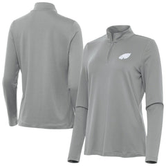 Philadelphia Eagles Antigua Women's Reprocess Quarter-Zip Top - Gray sale
