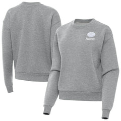 Green Bay Packers Antigua Women's Victory Crew Pullover Sweatshirt - Heather Gray for sale