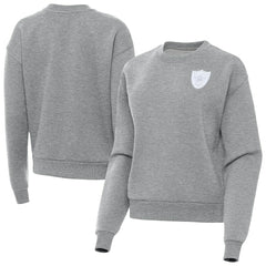 Las Vegas Raiders Antigua Women's Victory Crew Pullover Sweatshirt - Heather Gray for sale