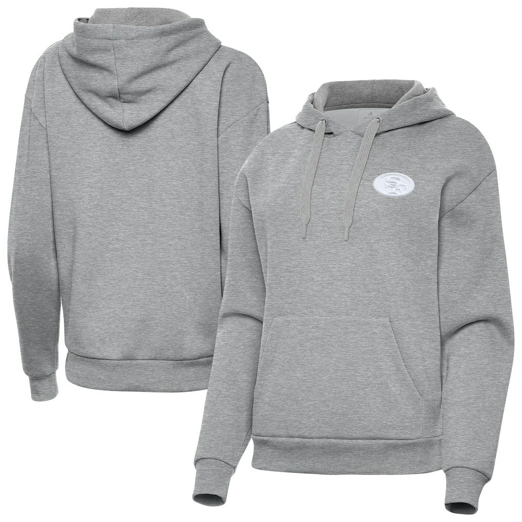 San Francisco 49ers Antigua Women's Victory Pullover Hoodie - Heather Gray on sale