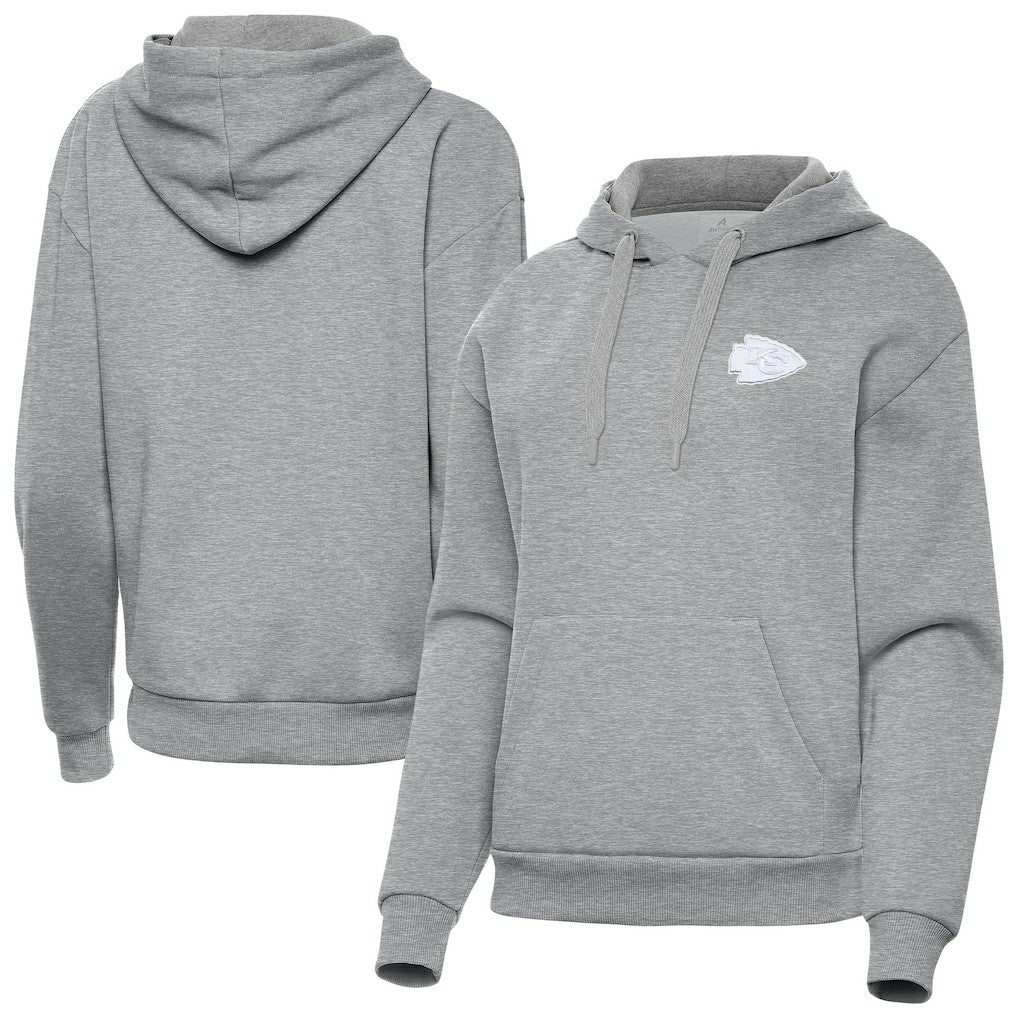 Kansas City Chiefs Antigua Women's Victory Pullover Hoodie - Heather Gray online