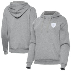 Las Vegas Raiders Antigua Women's Victory Pullover Hoodie - Heather Gray online